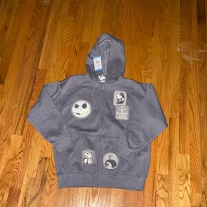 Disney Nightmare Before Christmas Women’s Zip Up Hoodie large NWT